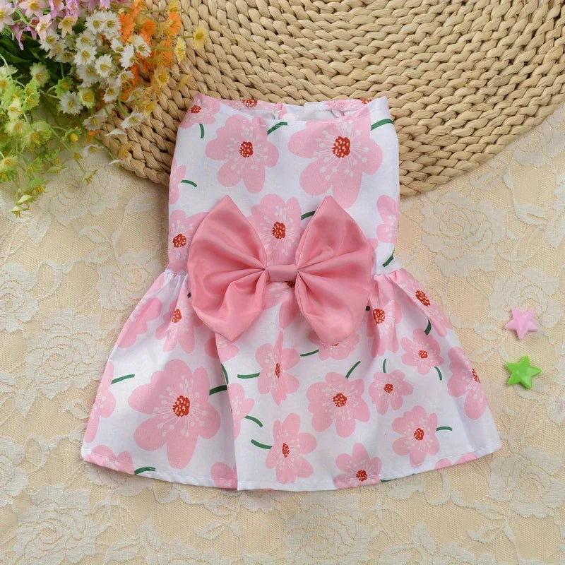 Floral Sleeveless Pet Dress