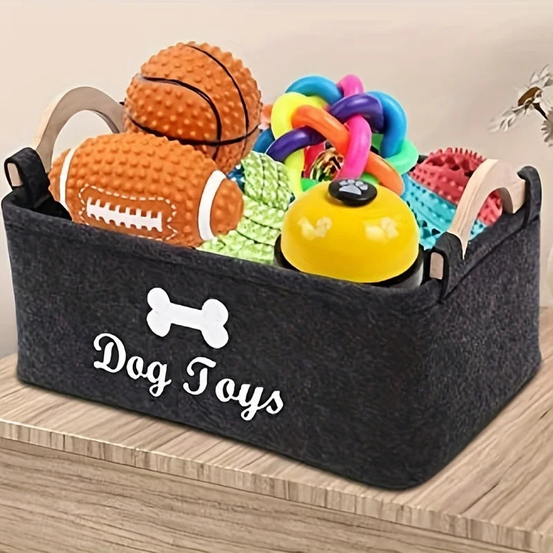 Foldable Felt Pet Toy Basket