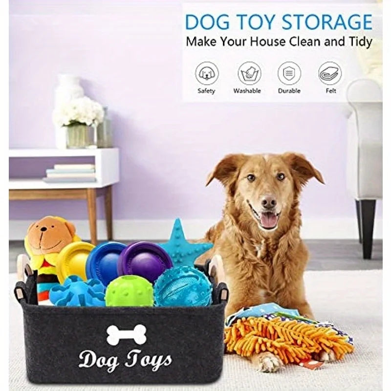 Foldable Felt Pet Toy Basket