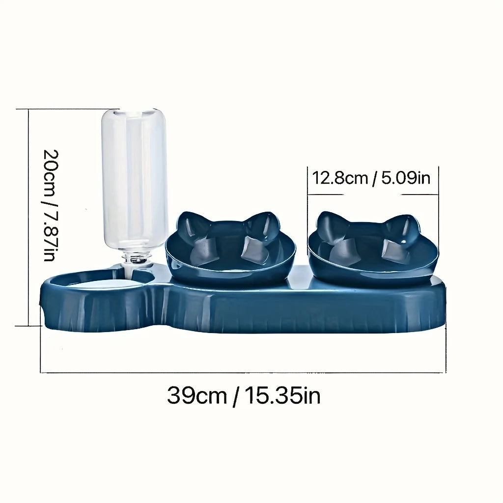 3-in-1 Ergonomic Cat Feeding Station