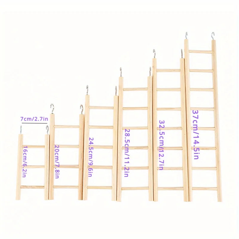 Natural Wooden Small Pet Climbing Ladder