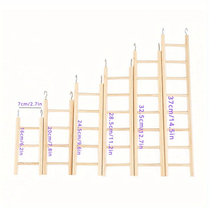 Natural Wooden Small Pet Climbing Ladder