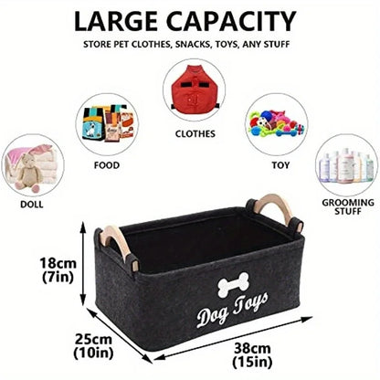 Foldable Felt Pet Toy Basket