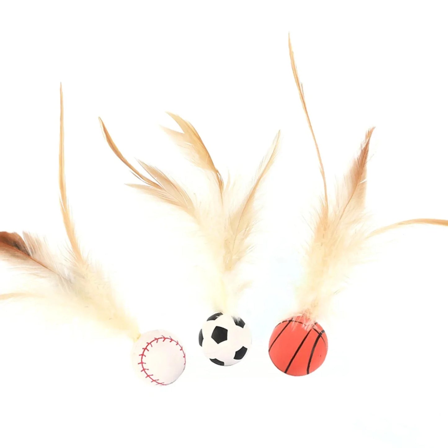 Interactive Feather Motion Cat Toy Ball