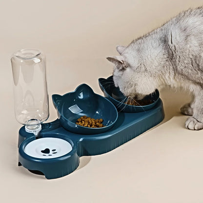 3-in-1 Ergonomic Cat Feeding Station
