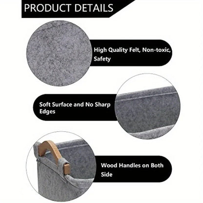 Foldable Felt Pet Toy Basket