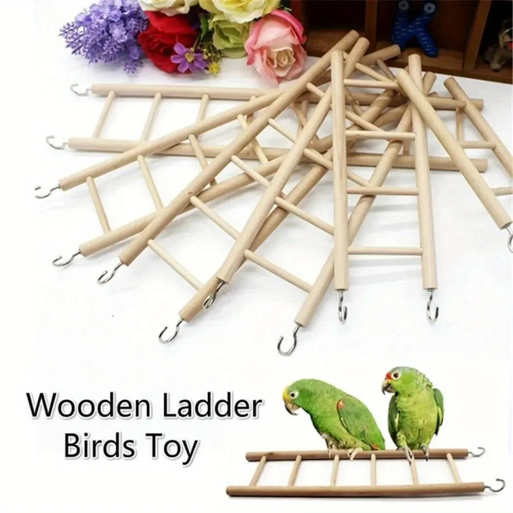Natural Wooden Small Pet Climbing Ladder