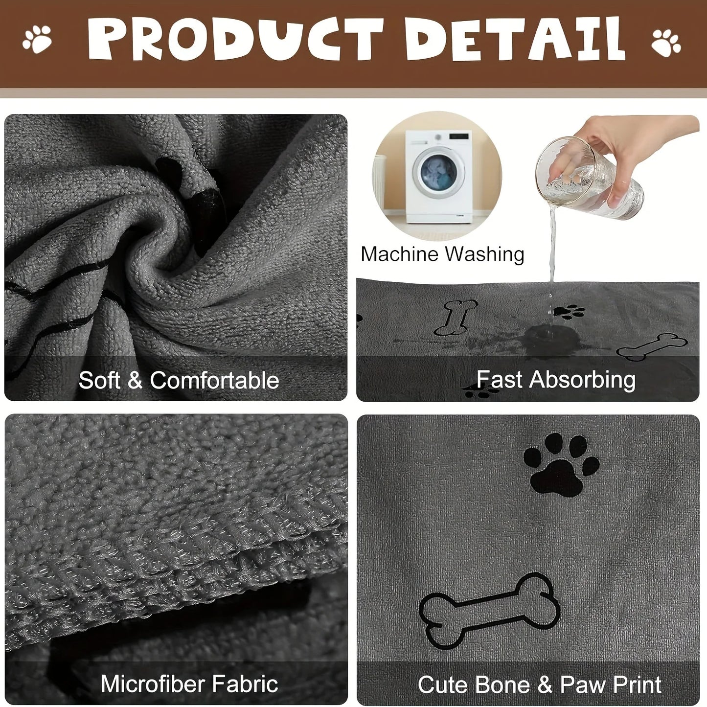 Super-Absorbent Microfiber Pet Towel