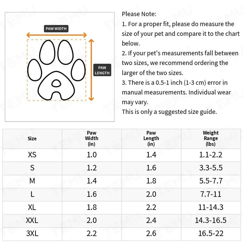 All-Weather Waterproof Dog Shoes
