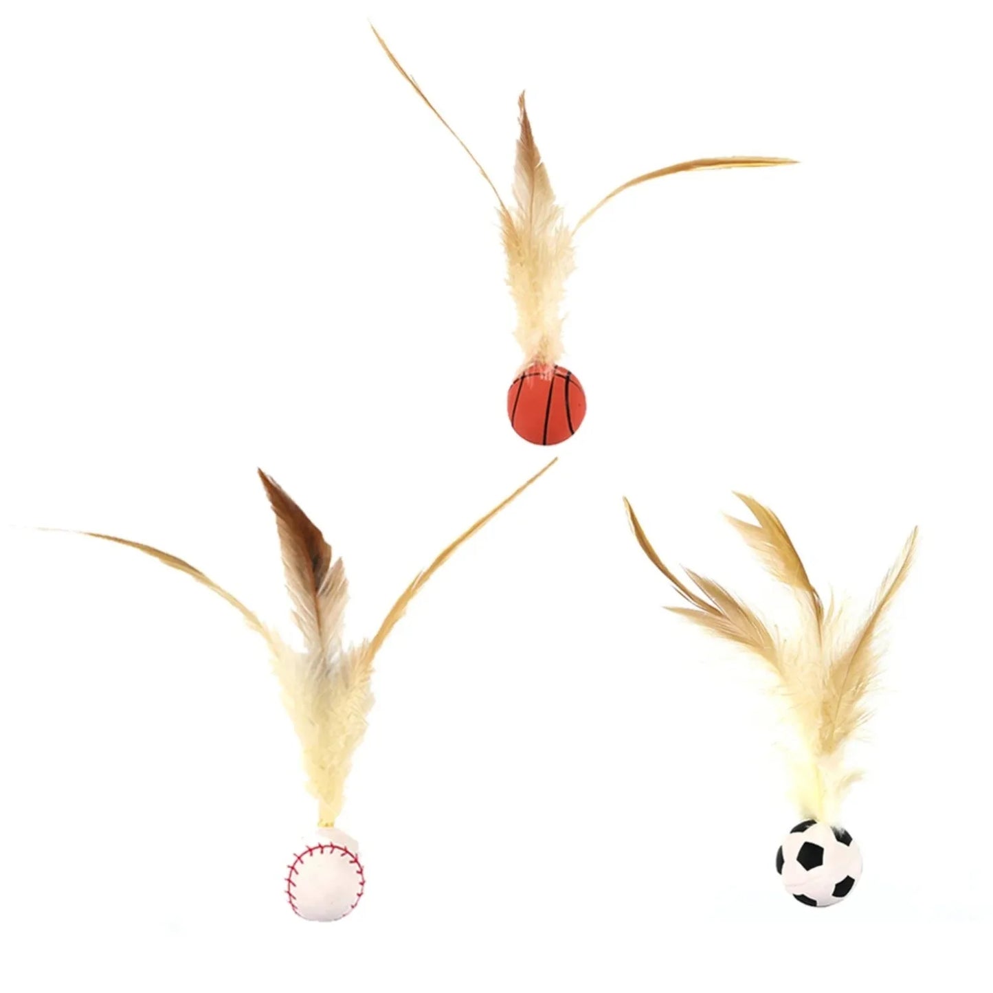 Interactive Feather Motion Cat Toy Ball